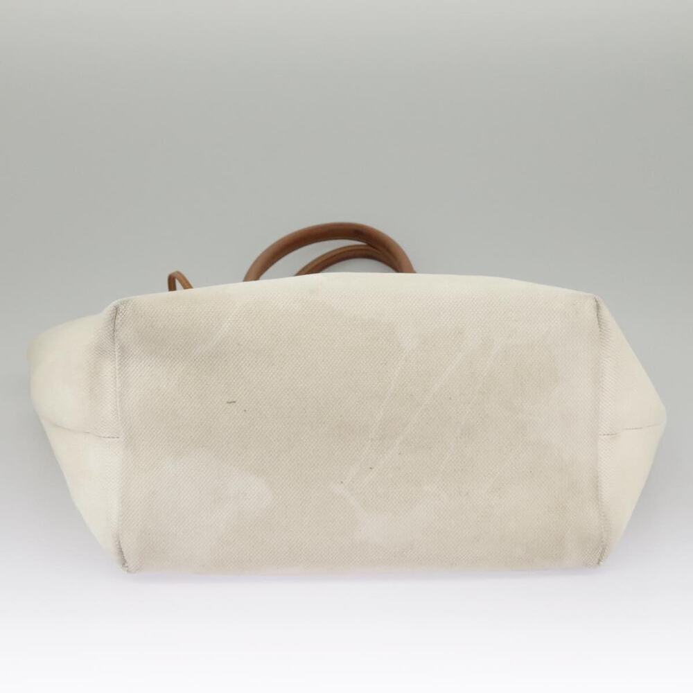 CELINE Horizontalkava Tote Bag Canvas White Gold - Picture 5 of 16